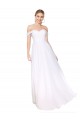Outlet Sleeveless Soft Chiffon A-Line White Evening Dress Canada