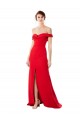 Outlet Sleeveless Stretch Crepe A-Line Red Evening Maxi Dress Canada