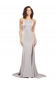 Outlet Sleeveless Stretch Satin Low Back A-Line Evening Dresses Canada