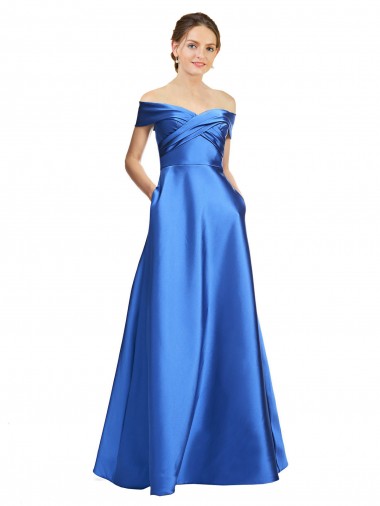 Outlet Sleeveless Satin A-Line Evening Dresses Canada