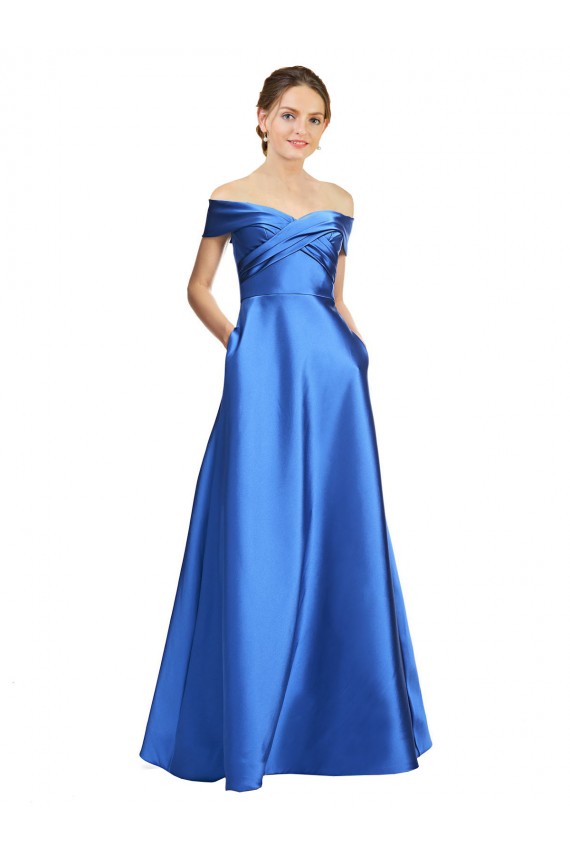 Outlet Sleeveless Satin A-Line Evening Dresses Canada