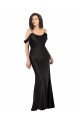 Outlet Sleeveless Silky Satin Low Back A-Line Black Sexy Evening Dress Canada
