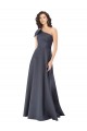 Outlet Sleeveless Satin A-Line Slate Grey Evening Dress Canada