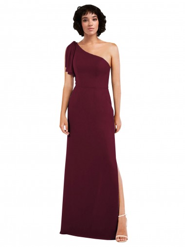 Outlet Sleeveless Soft Chiffon A-Line Burgundy Evening Gown Canada