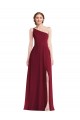 Outlet Sleeveless Soft Chiffon A-Line Burgundy Maxi Evening Dress Canada
