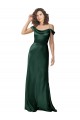 Outlet Sleeveless Stretch Satin V-Back A-Line Hunter Evening Dress Canada