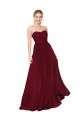 Outlet Sleeveless Soft Chiffon A-Line Burgundy Evening Dress Canada
