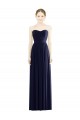Outlet Sleeveless Soft Chiffon A-Line Dark Navy Evening Dresses Canada