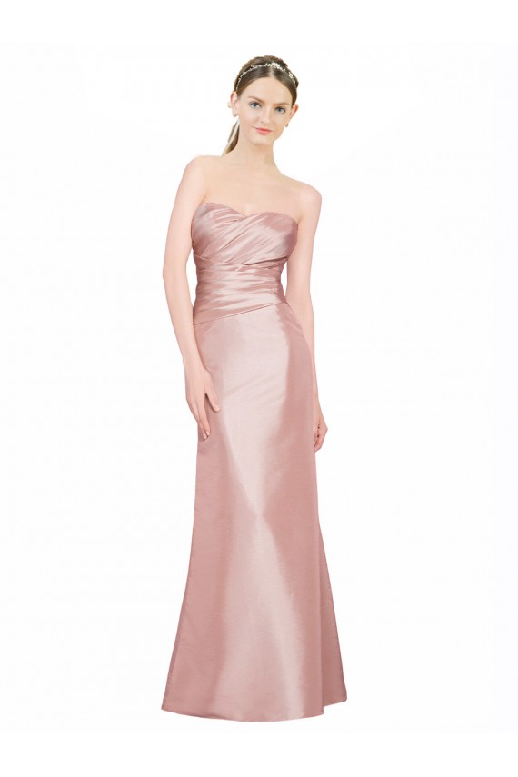 Outlet Sleeveless Stretch Satin Low Back A-Line Evening Dress Canada