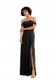 Outlet Sleeveless Stretch Velvet A-Line Black Evening Dress Canada
