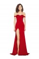 Outlet Sleeveless Silky Satin A-Line Red Evening Dress Canada