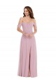 Outlet Sleeveless Soft Chiffon A-Line Primrose Maxi Evening Dress Canada
