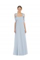 Outlet Sleeveless Soft Chiffon Low Back A-Line Sea Glass Maxi Evening Dress Canada