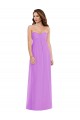 Outlet Sleeveless Soft Chiffon Low Back A-Line Violet Maxi Evening Dress Canada
