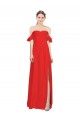 Outlet Sleeveless Stretch Crepe A-Line Red Evening Dress Canada