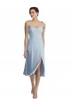 Outlet Sleeveless Stretch Crepe A-Line Light Sky Blue Evening Dress Canada