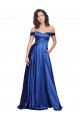 Outlet Sleeveless Stretch Satin A-Line Royal Blue Evening Dress Canada