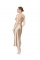Outlet Sleeveless Silky Satin A-Line Evening Dress Canada