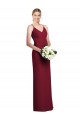 Outlet Sleeveless Chiffon A-Line Burgundy Maxi Evening Dress Canada
