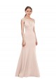 Outlet Sleeveless Stretch Crepe V-Back A-Line Pink Evening Gown Canada