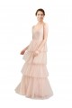Outlet Sleeveless Tulle A-Line Pink Semi Formal Evening Dress Canada