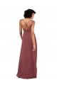 Outlet Sleeveless Soft Chiffon Criss Cross Open Back Column Black Evening Dress Canada
