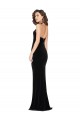 Outlet Sleeveless Stretch Velvet Low Back Sheath Black Semi Formal Evening Dress Canada