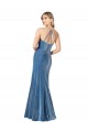 Outlet Sleeveless Stretch Velvet Criss Cross Back Sheath Black Evening Dress Canada