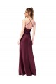 Outlet Sleeveless Silky Satin Criss Cross Back Sheath Black Evening Dress Canada