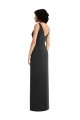 Outlet Sleeveless Spandex V-Back Sheath Black Maxi Evening Dress Canada