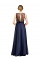 Outlet Sleeveless Tulle Keyhole Back A-Line Burgundy Semi Formal Evening Dress Canada