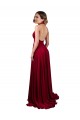 Outlet Sleeveless Spandex Open Back A-Line Burgundy Sexy Evening Dress Canada