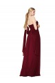 Outlet Sleeveless Soft Chiffon A-Line Burgundy Evening Dress Canada