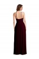 Outlet Sleeveless Soft Chiffon Low Back A-Line Burgundy Gold Maxi Evening Dress Canada
