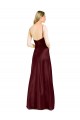 Outlet Sleeveless Stretch Satin A-Line Burgundy Gold Evening Dresses Canada
