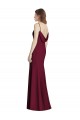 Outlet Sleeveless Stretch Crepe Open Back Trumpet Burgundy Gold Semi Formal Evening Gown Canada