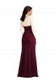 Outlet Sleeveless Stretch Crepe Trumpet Burgundy Gold Semi Formal Evening Dress Canada