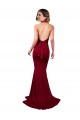Outlet Sleeveless Spandex Open Back Mermaid Burgundy Sexy Evening Dress Canada