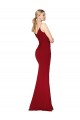 Outlet Sleeveless Stretch Crepe V-Back Mermaid Burgundy Sexy Evening Dress Canada