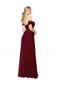 Outlet Sleeveless Soft Chiffon Mermaid Burgundy Bridal Party Dress Canada