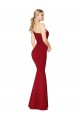 Outlet Sleeveless Stretch Crepe Mermaid Burgundy Evening Dresses Canada