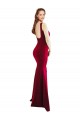Outlet Sleeveless Stretch Crepe Mermaid Burgundy Evening Dress Canada