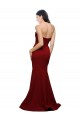 Outlet Sleeveless Stretch Crepe Low Back Sheath Burgundy Evening Gown Canada