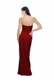Outlet Sleeveless Stretch Crepe Low Back Sheath Burgundy Evening Dress Canada