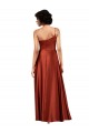 Outlet Sleeveless Silky Satin A-Line Burnt Orange Evening Dress Canada