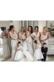 Outlet Sleeveless Soft Chiffon Low Back A-Line Champagne Evening Dress Canada