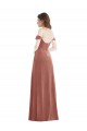 Outlet Sleeveless Stretch Velvet A-Line Cinnamon Rose Maxi Evening Dress Canada