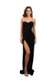 Outlet Sleeveless Stretch Crepe Low Back Column Black Sexy Evening Dress Canada