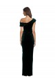 Outlet Sleeveless Stretch Velvet Sheath Dark Green Evening Dress Canada