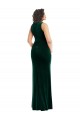 Outlet Sleeveless Stretch Velvet Trumpet Dark Green Maxi Evening Dress Canada